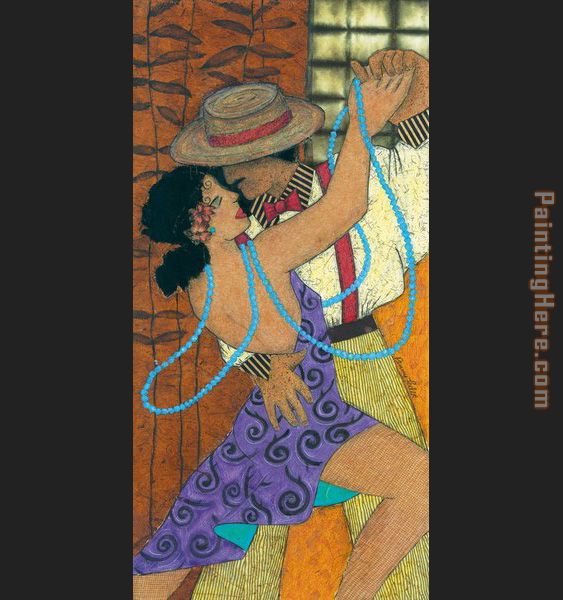 Penny Feder Tango Night I painting - Flamenco Dancer Penny Feder Tango Night I art painting